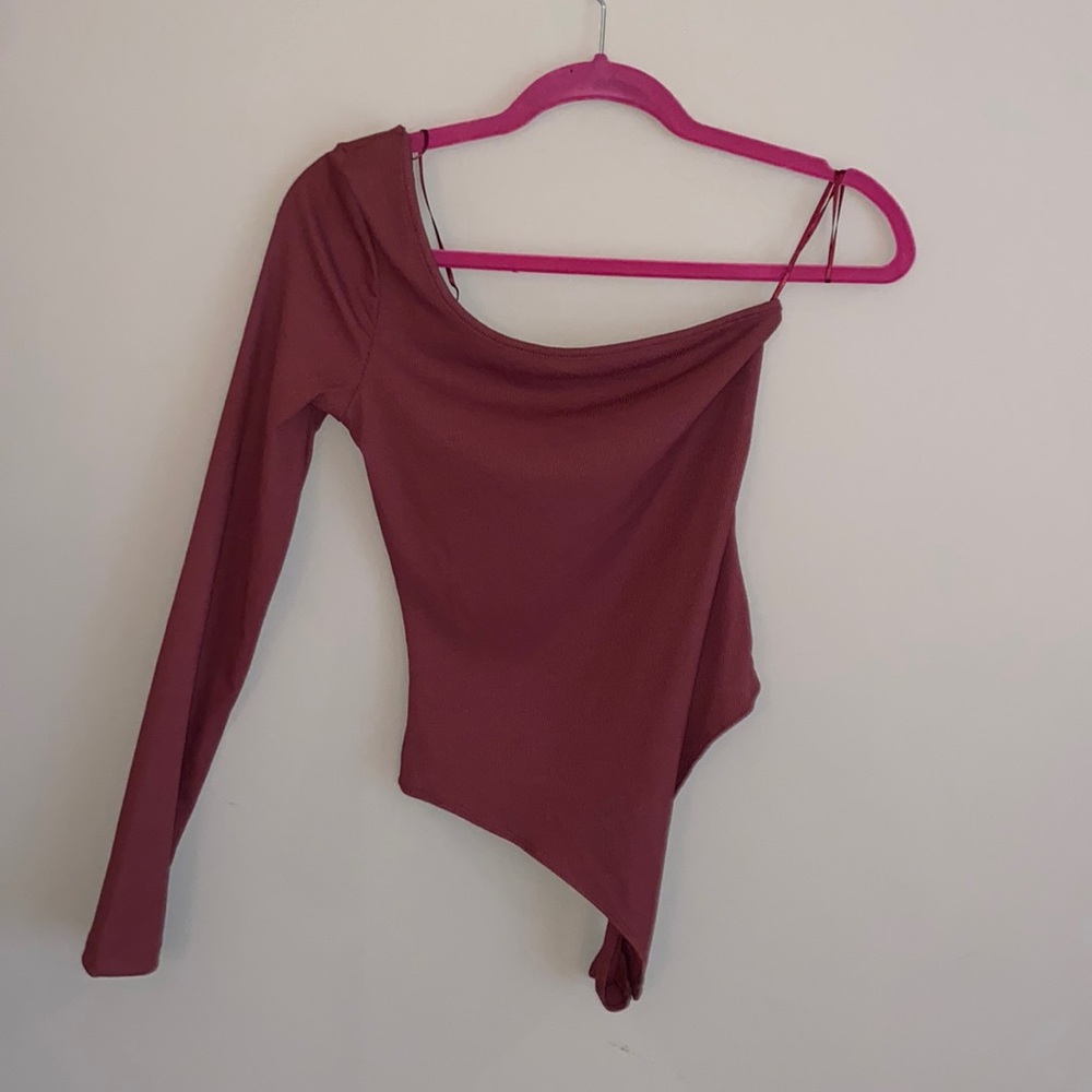 One shoulder body suit